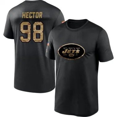 Black Men's Bruce Hector New York Jets 2020 Salute To Service Performance T-Shirt